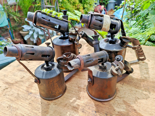 Vintage brass paraffin - brass,