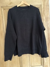 Margaret Howell MHL Guernsey In Off-black Cotton Jumper Size M