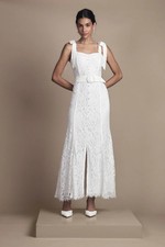 Coast Ivory Midi Dress Womens