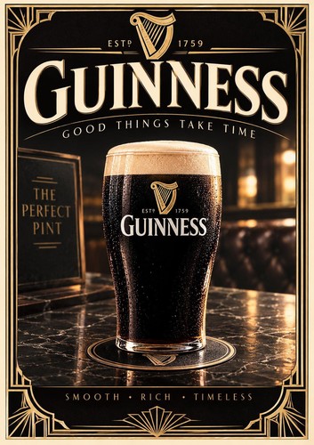 Guinness vintage style - guinness,