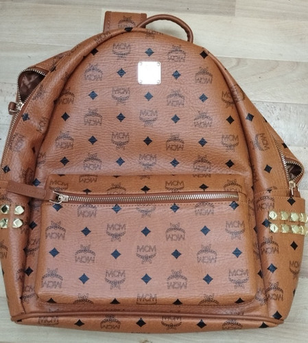 Mcm cognac brown backpack - cognac,