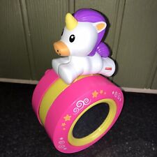 Pink Fisher-Price Baby Toy Crawl Along Musical Unicorn with Mirror - MATTEL 2012