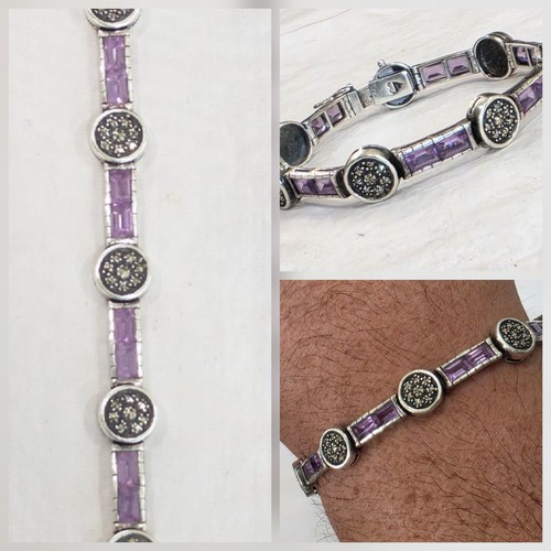 Hallmarked vintage amethyst - hallmarked,