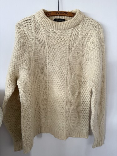 Vintage 100 wool cable knit - wool,