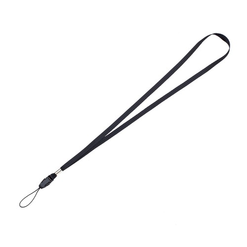 Black lanyard neck strap - black, for