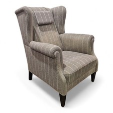 Wing back upholstered armchair