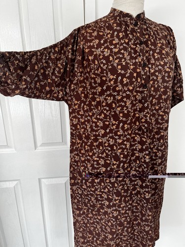 Vintage brown floral 70s - floral,