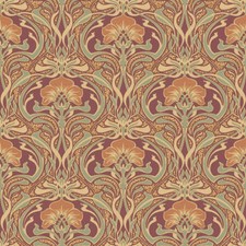 Gold Green Red Retro Wallpaper