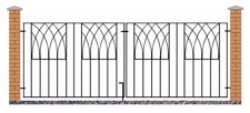 Anavio Metal Driveway Gates from 2385 - 3565mm GAPs x 812mm H Wrought Iron Style