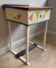 Beautiful Vintage custom painted children's old school desk Good used cond.