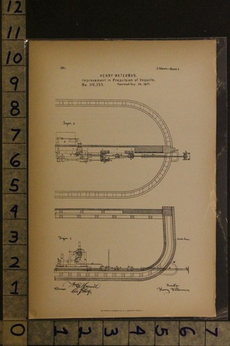 1871 patent litho waterman - 1871,
