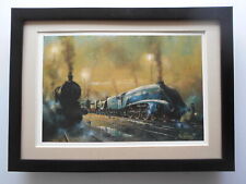 Alan Fearnley Steam Train print 'Early Hours Shildon' Pacific / Scotsman FRAMED