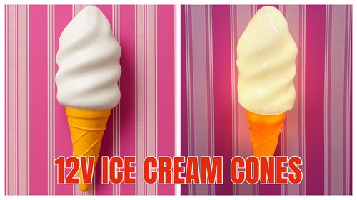 Light ice cream van - cream,