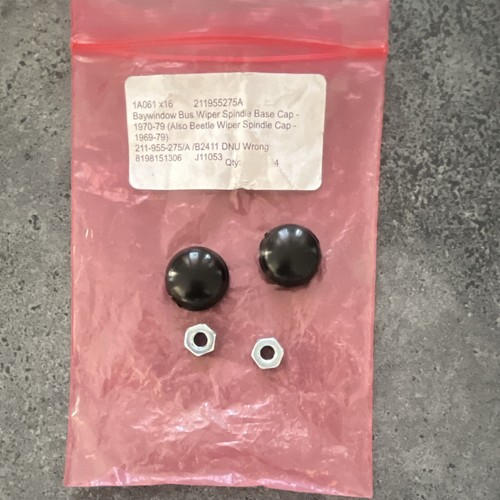 Wiper spindle base cap with - base,