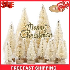 Festive Sisal Christmas Tree with Wooden Stand for Home & Window Display