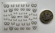 White Bows Nail Art Stickers Brand New