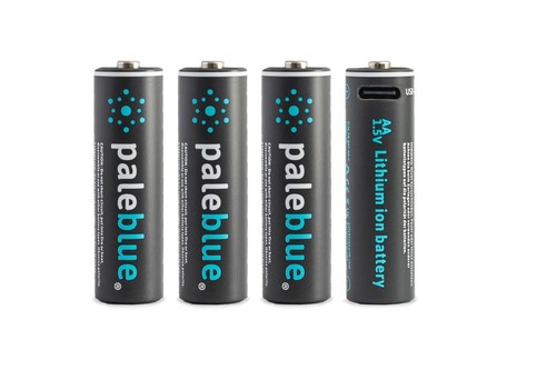 Paleblue lithium ion - aa, usb-c