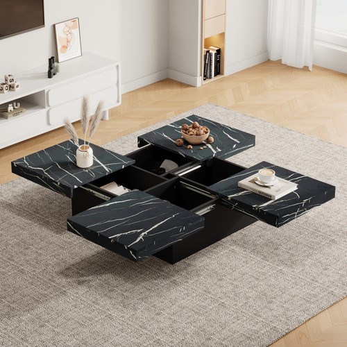Coffee table with sliding - table, 4