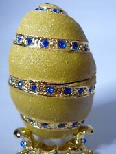 Beautiful, Hand Made, Faberge Egg Replica, Jewelled, Enamelled, Jewelry Box.