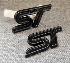 Front Grille & Rear Gloss Black ST Badge for Ford Fiesta Focus Mondeo Kuga Car 
