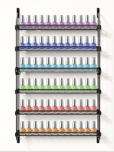 Wall mount nail polish rack - rack, 6