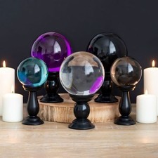 Crystal Ball Coloured Glass on Stand Fortune Telling Scrying