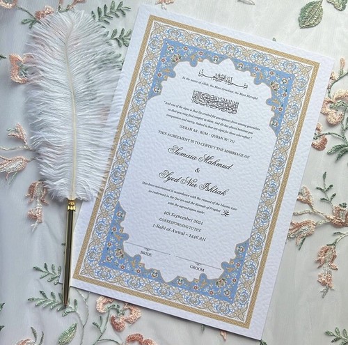 Nikkah certificate - certificate,
