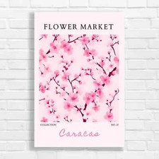 Delicate Cherry Blossoms Pink Canvas Print Large Picture Wall Art
