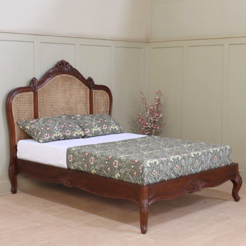 Rattan bed frame solid - rattan,