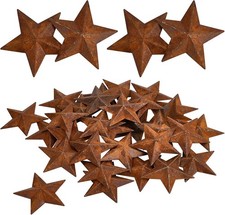 GORGECRAFT 30PCS 1 Inch Metal Rusty Barn Star Antique Primitives Rustic Country
