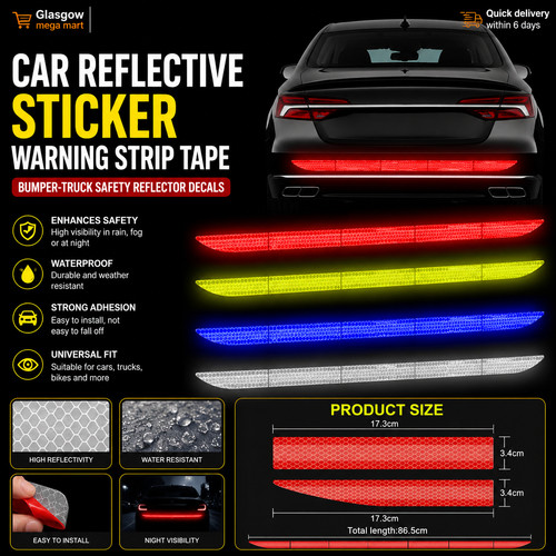 Car reflective sticker warning - car,