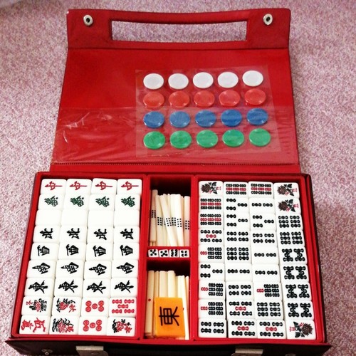 Mahjong set japanese tiles - mahjong,