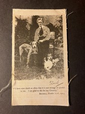 WW1 Edith Cavell Silk Postcard