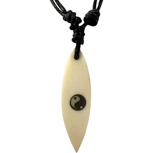 Yin and yang surfboard pendant - surfboard,