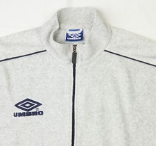 Umbro Full Zip Fleece Jacket Mens XL Calassic Fit Football Training Top 90s Y2k