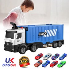Transport Truck-Toys Cars Car Transporter Toy Foldable Race Track Truck for Kids
