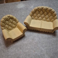 Vintage Sindy Cream Sofa & Chair Set 