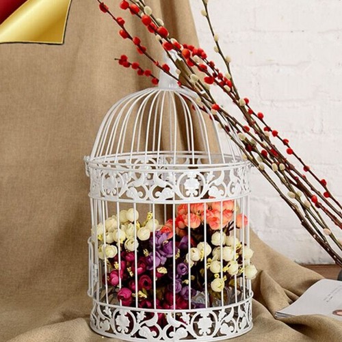 Elegant white birdcage - birdcage, lamp