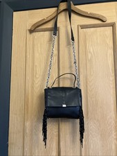 Topshop Black Beaded Shoulder/grab Bag