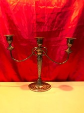 FALSTAFF 2 ARM CANDELABRA SILVED PLATED HOLDS 3 CANDLES MADE IN ENGLAND