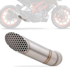 KTM Duke RC 125 390 Slash Cut Exhaust Silencer Slip On Can Link Pipe 2017-2020