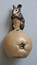 VINTAGE POOLE POTTERY MOUSE ON APPLE - STAMPED “POOLE” ON THE BASE