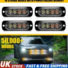 4x 4-LED Strobe Light Bar Car