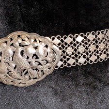 Antique Straits Chinese Silver Belt & Buckle Circa 1920