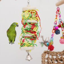 Bird Chewing Toys Swing Parrot Cage Natural loofah Hanging Cockatiel with Bell