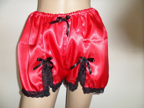 Red satin cami - red, knickers