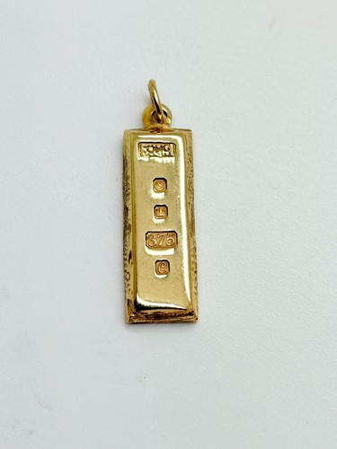 9ct yellow solid gold ingot - yellow,