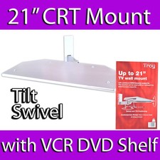TROY 21" CRT OLD STYLE TV WALL MOUNT BRACKET DVD SKY VCR SHELF UNDER 30KG MAX