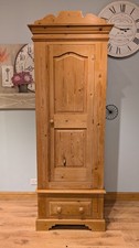 Antique Pine Vintage Wardrobe with Drawer Single