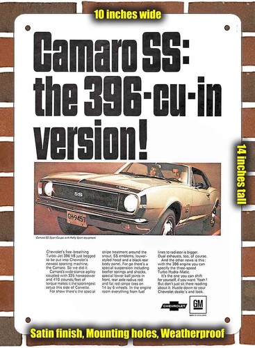 Metal sign 1967 - metal, chevrolet